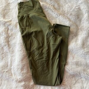 Buff bunny Olive Active Leggings with Pocket